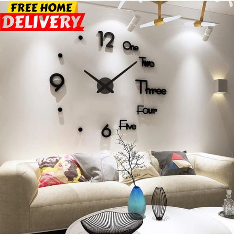 Wooden Clock STANDARD Size ( Half Number Half Alphabets)